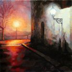 Lotršćak u noći, ulje na platnu, 60x60, 2011