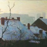 zimski krovovi grada, 50x70, 2016