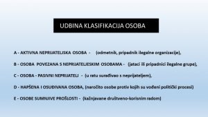 3 UDBA klasifikacija