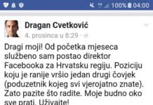 Srbin se hvali da je direktor Facebooka Hrvatska i prijeti!