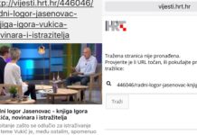 HRT briše podatke o gostovanju Vukića na HRT-u u svezi teme Jasenovac, društvene mreže brišu komentare na naš tekst o Jasenovcu