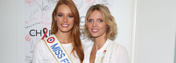 Miss France 2018 Maeva Coucke and Sylvie Tellier attending the 14th Aurel BGC Charity Day to honor the memory of the 658 BGC employees killed in the WTC on 9/11/2001, held in Aurel BGC headquarters, rue Richelieu in Paris, France on September 11, 2018. Photo by Jerome Domine/ABACAPRESS.COM | 650945_103 Paris France