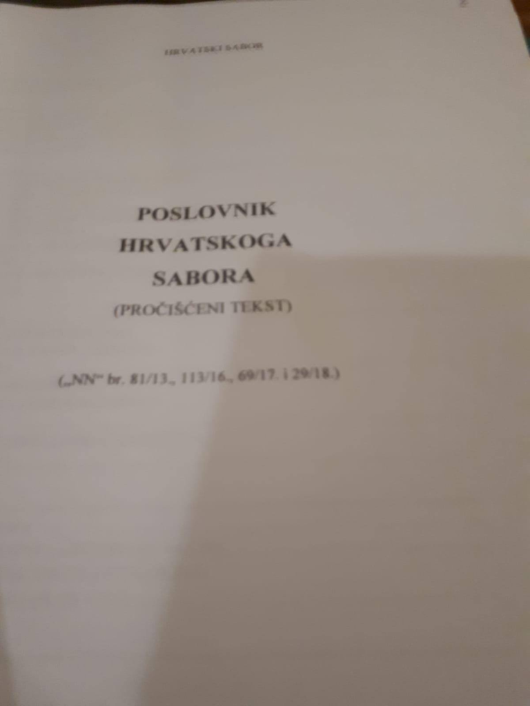 poslovnik sabora