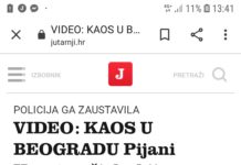 Kad četnik u Beogradu skrivi pijan sudar za Jutarnji je Hrvat, kad je napadnut onda je Srbin!