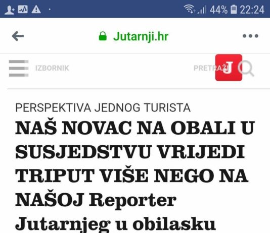 BLJUTARNJI: Jutarnji list hvali Crnogorski real socijalistički turizam, a pljuje naš!