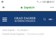 Realizacija provedenih projekta sufinanciranih EU sredstvima u gradu Zagrebu- NULA