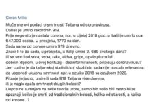 ‘U Italiji umire u prosjeku 1770 na dan, da li u ovoj konfuziji i dezinformiranosti to pripisuju coronavirusu?