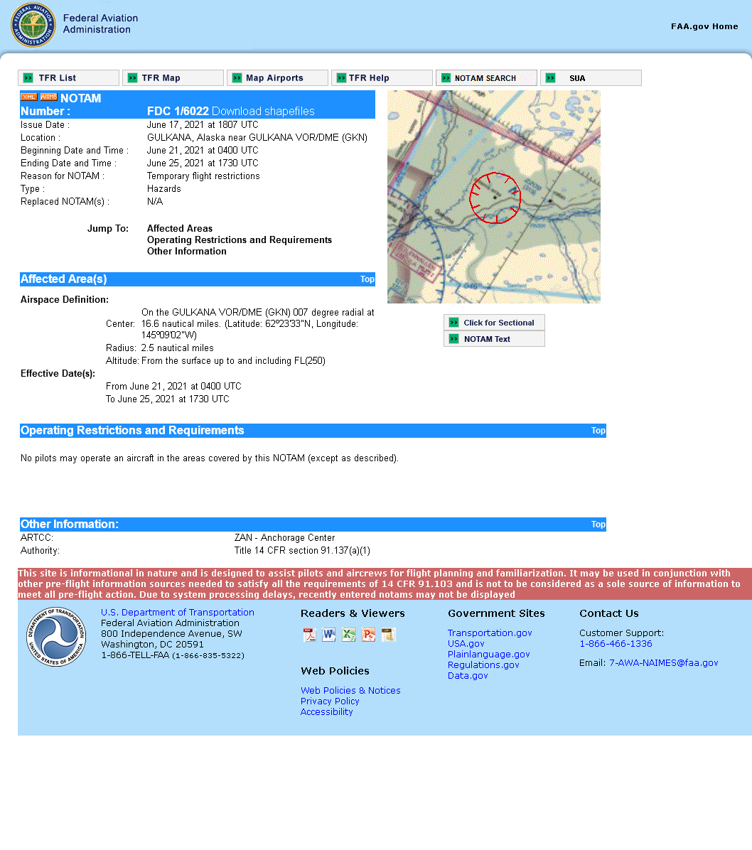3 HAARP zabrana leta nad Gakonom, Aljaska