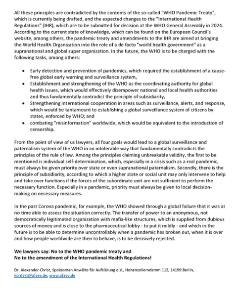 WHO akcija pravnika 2