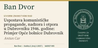Uspostava komunističke propagande, nadzora i otpora u Dubrovniku 1946. godine: Primjer Opće bolnice Dubrovnik